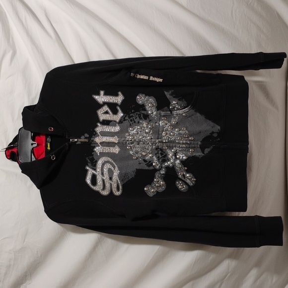 Christian Audigier Jackets & Blazers - SALE! RARE! SMET Christian Audigier Vintage Y2K Skull Decor Full Zip Up Jacket